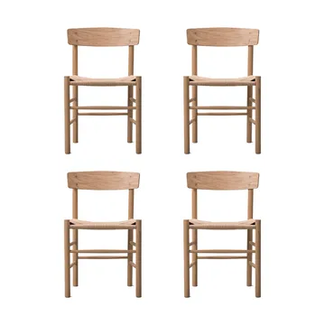 J39 stoel, Licht geolied eik-gevlochten naturel, 4-pack - Fredericia Furniture