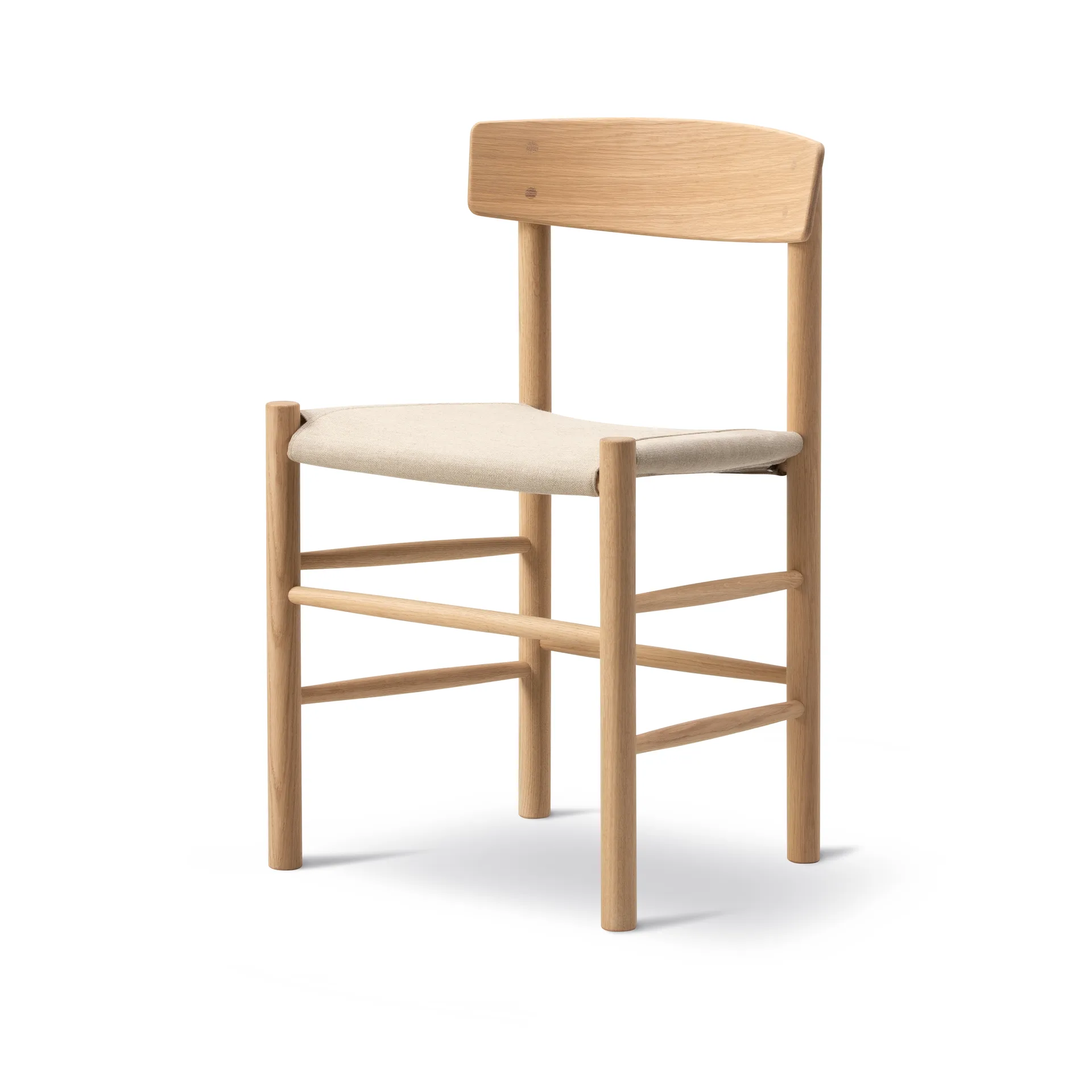J39 stoel, Licht geolied eiken – canvas natuur Fredericia Furniture