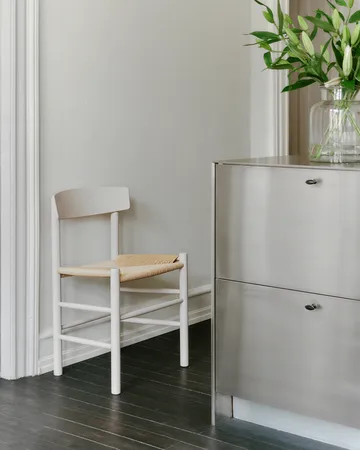 J39 stoel - Pebble grey – gevlochten natuur - Fredericia Furniture