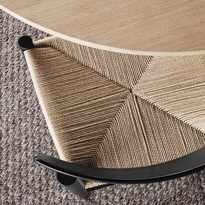 J39 stoel, Zwart gelakte eik-geweven naturel Fredericia Furniture
