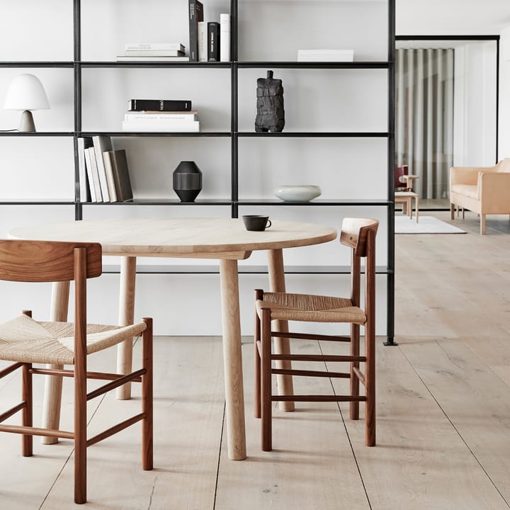 J39 stoel, Zwartgelakte eik-gevlochten zwart Fredericia Furniture