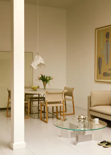 JG salontafel Ø98 cm - Glas – geborsteld aluminium - Fredericia Furniture