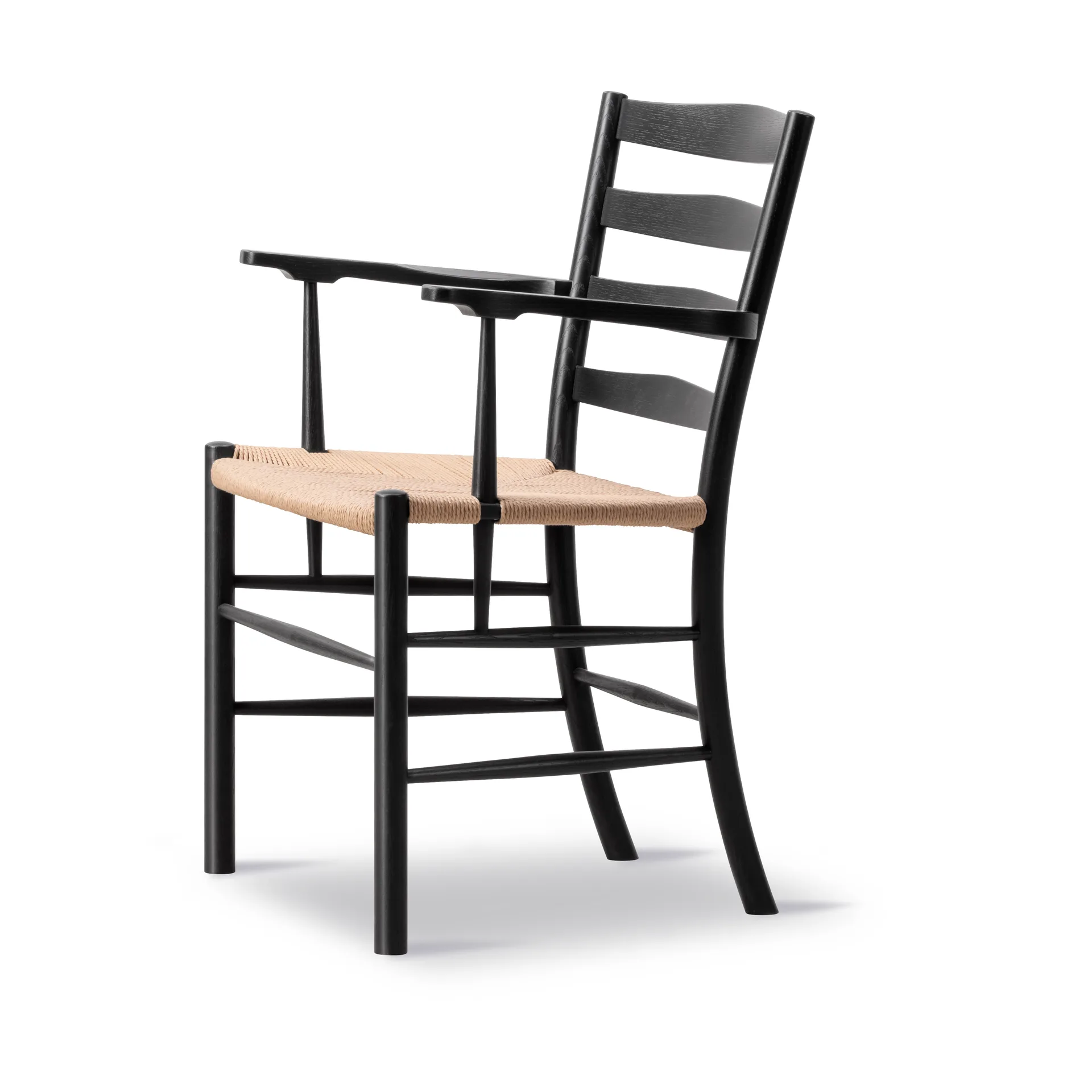 Klint armstoel, Naturgevlochten-zwartgelakte eik Fredericia Furniture