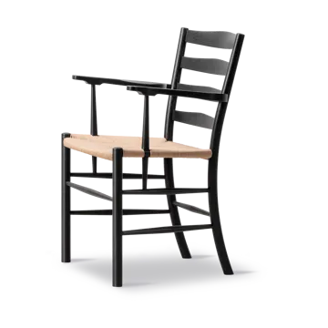 Klint armstoel - Naturgevlochten-zwartgelakte eik - Fredericia Furniture