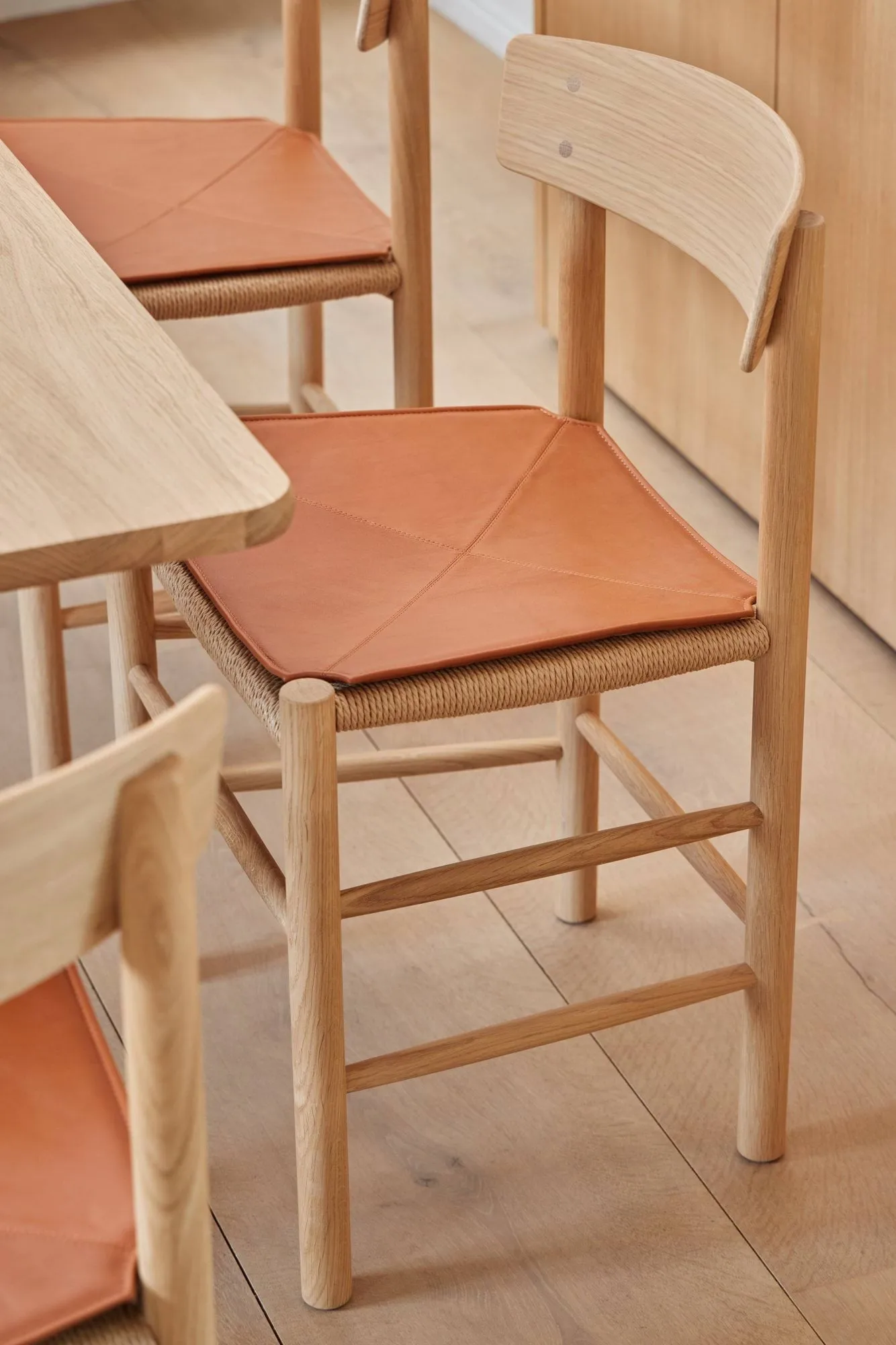 Leren zitkussen voor J39 stoel, Leer Cera 905 Russet Brown Fredericia Furniture