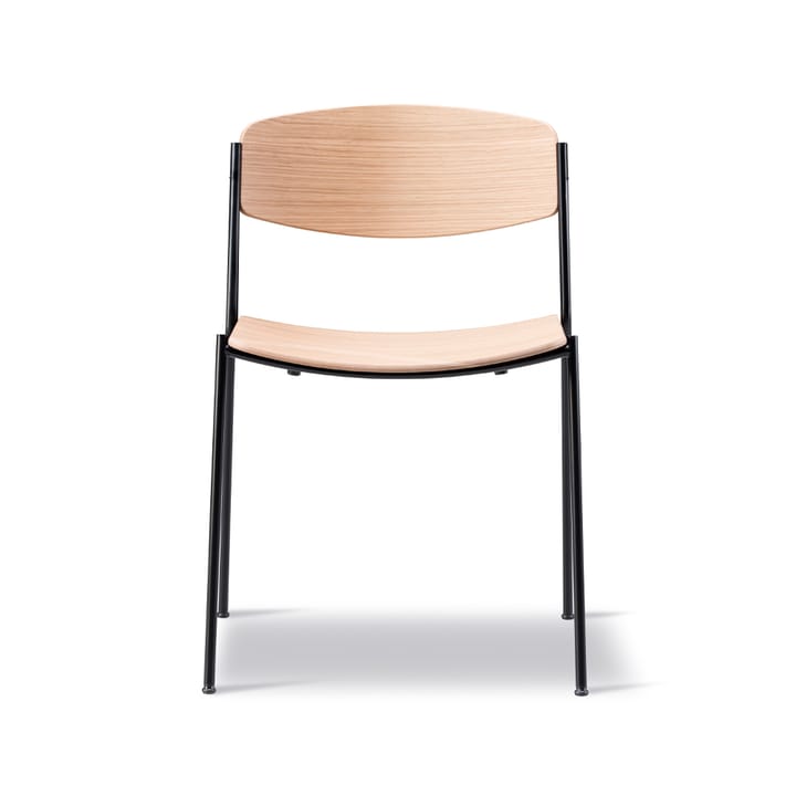Lynderup 3080 stoel - Gelakt eiken-zwart stalen onderstel - Fredericia Furniture