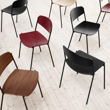 Lynderup 3080 stoel - Rood esdoorn-zwart stalen frame - Fredericia Furniture