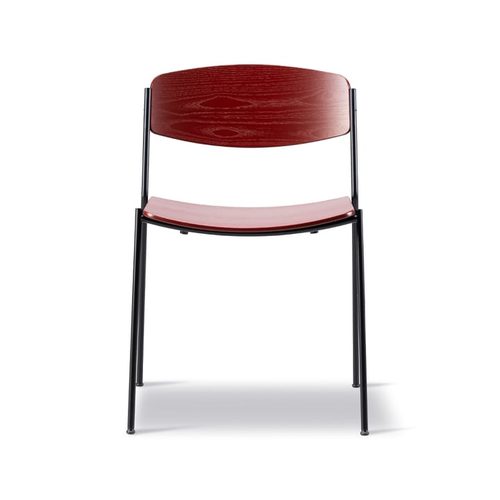 Lynderup 3080 stoel - Rood esdoorn-zwart stalen frame - Fredericia Furniture