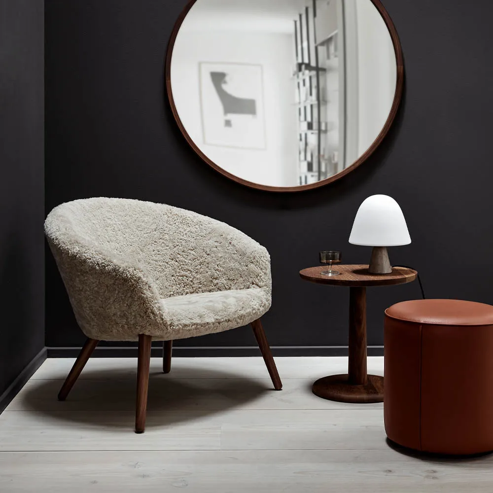 Meadow tafellamp, Opal- dark atlantico kalksteen Fredericia Furniture