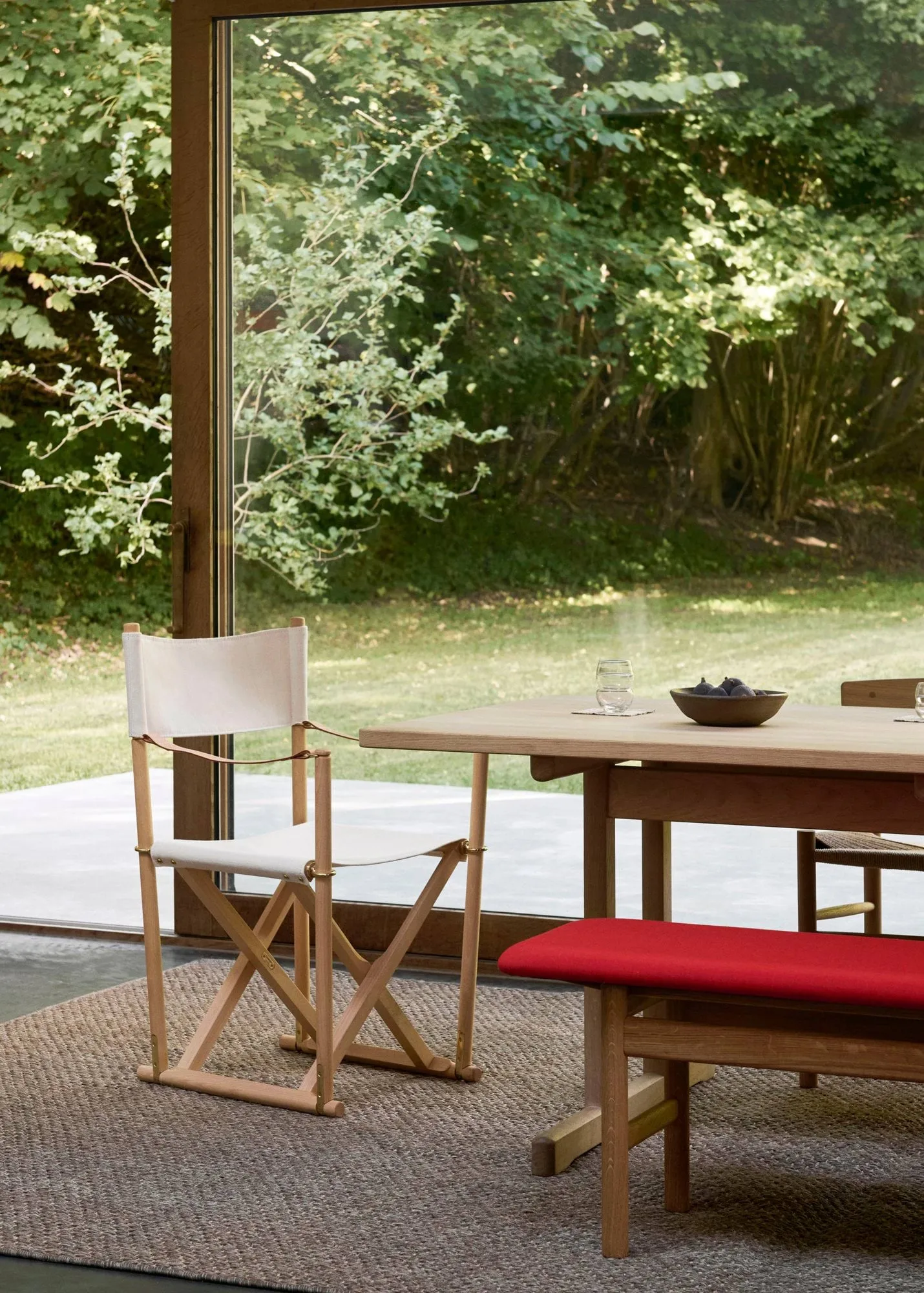 MK16 Folding Chair stoel, Off white-geolied beukenhout Fredericia Furniture
