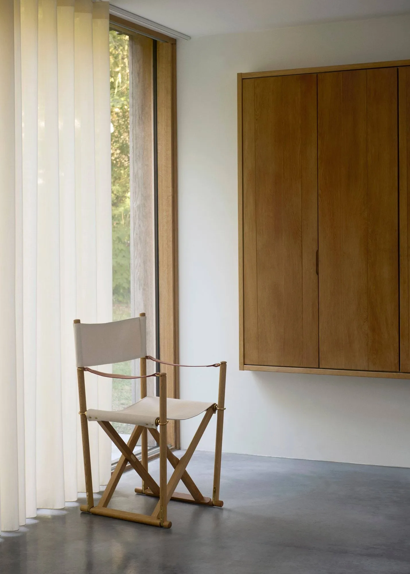 MK16 Folding Chair stoel, Off white-geolied eikenhout Fredericia Furniture