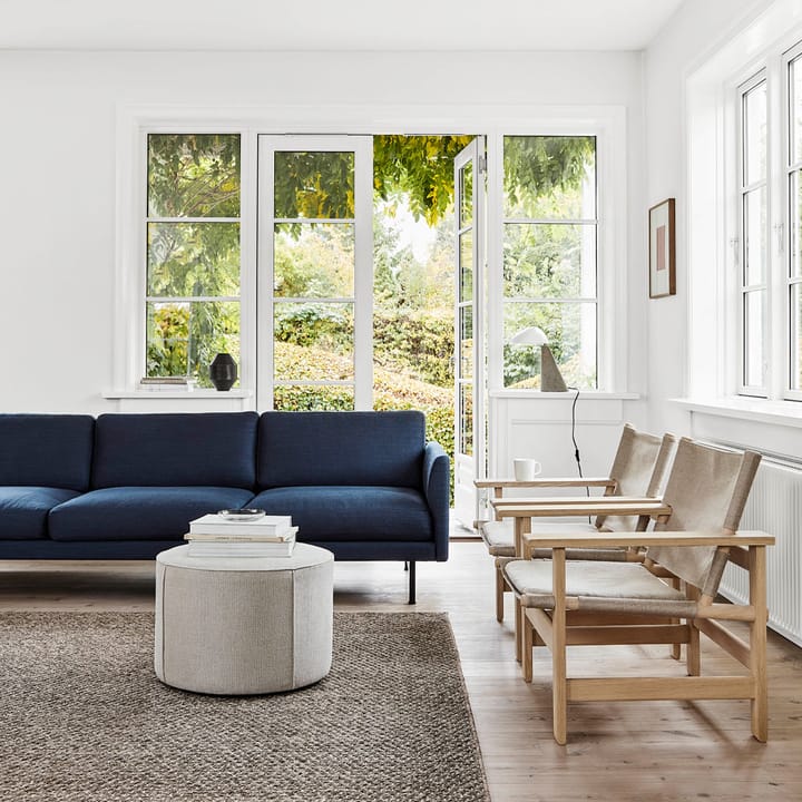 Mono zitpoef, Grand linnen beige-Ø55 cm Fredericia Furniture