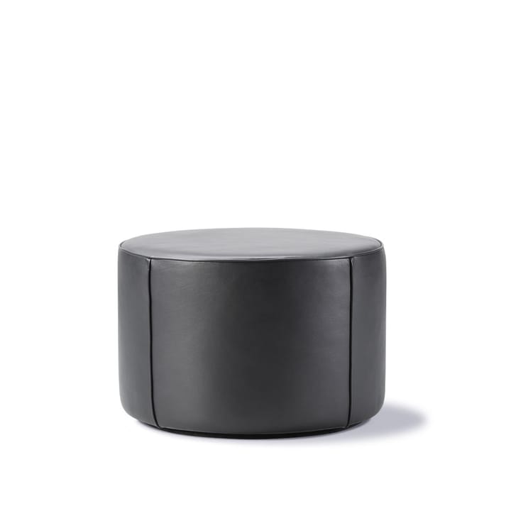 Mono zitpoef - Leder omni 301 black-Ø55 cm - Fredericia Furniture