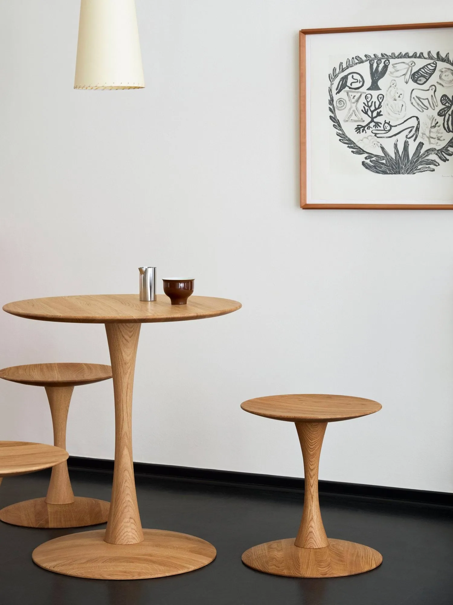 ND105 Trisse kruk, Gerookt geolied eiken, Ø40x46 cm Fredericia Furniture