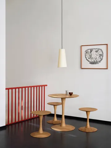 ND107 Trisse eettafel - Geolied eiken, Ø75x73 cm - Fredericia Furniture