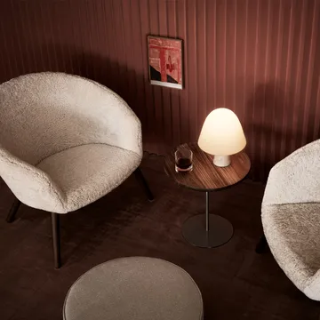 Pal 6755 bijzettafel - Notenhout – geborsteld staal – Ø44 cm - Fredericia Furniture