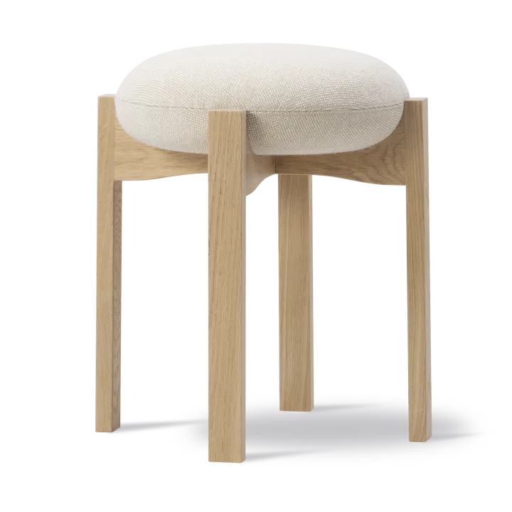 Pioneer ronde kruk laag - Hallingdal 200-gelakt eik - Fredericia Furniture