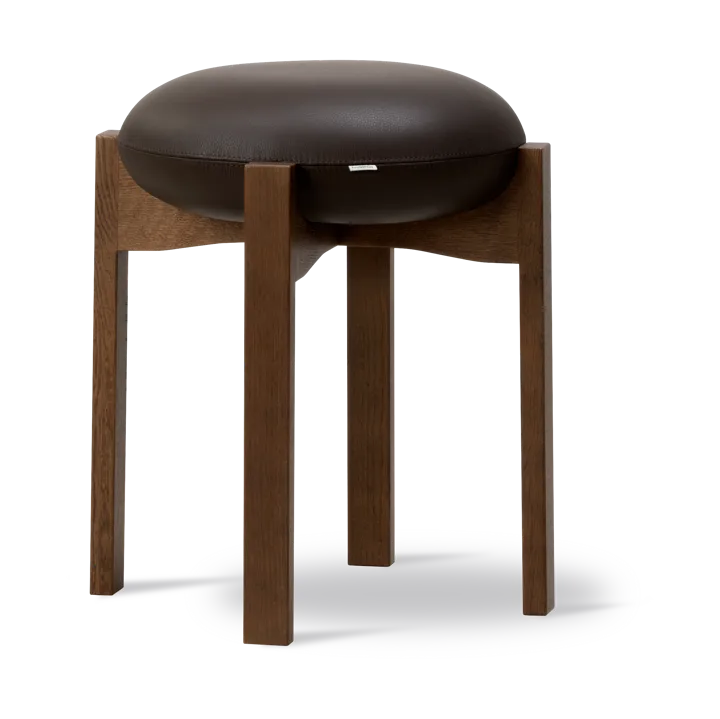 Pioneer ronde kruk laag - Primo 86-1-rookgebeitst gelakt eik - Fredericia Furniture