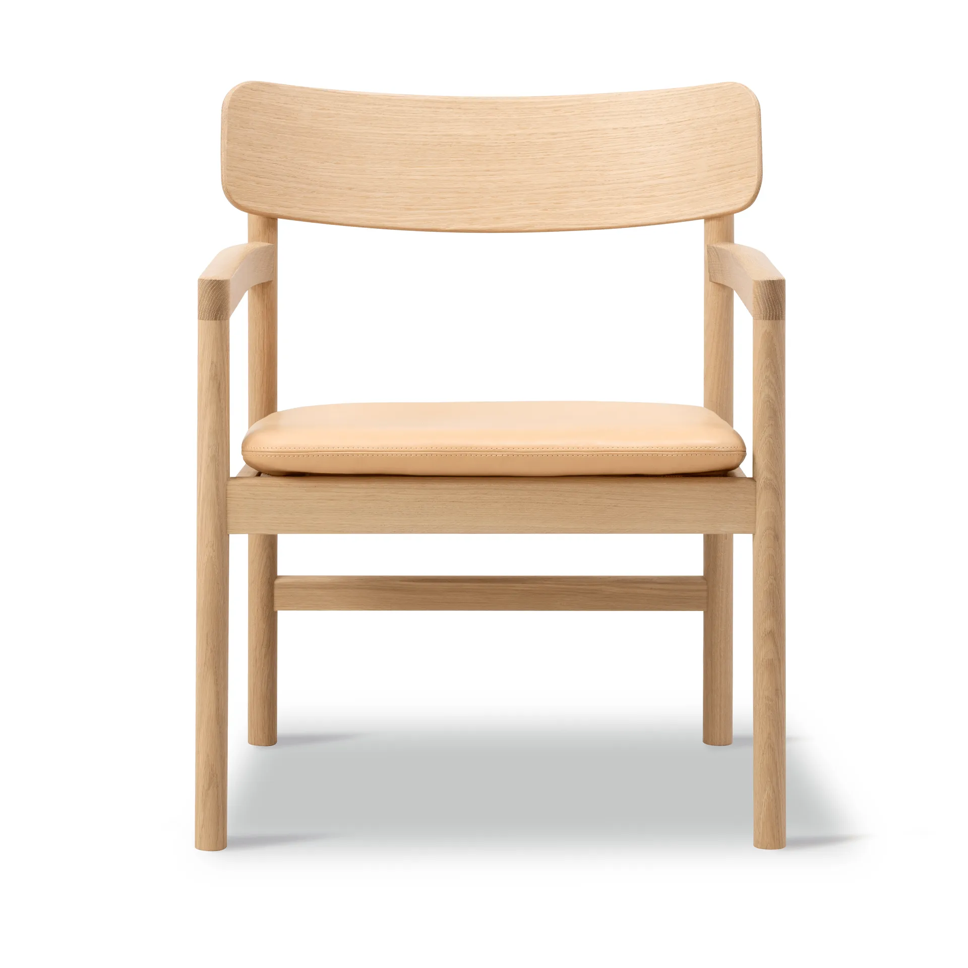 Post loungestoel, Vegeta leer-lichtgeolied eiken Fredericia Furniture