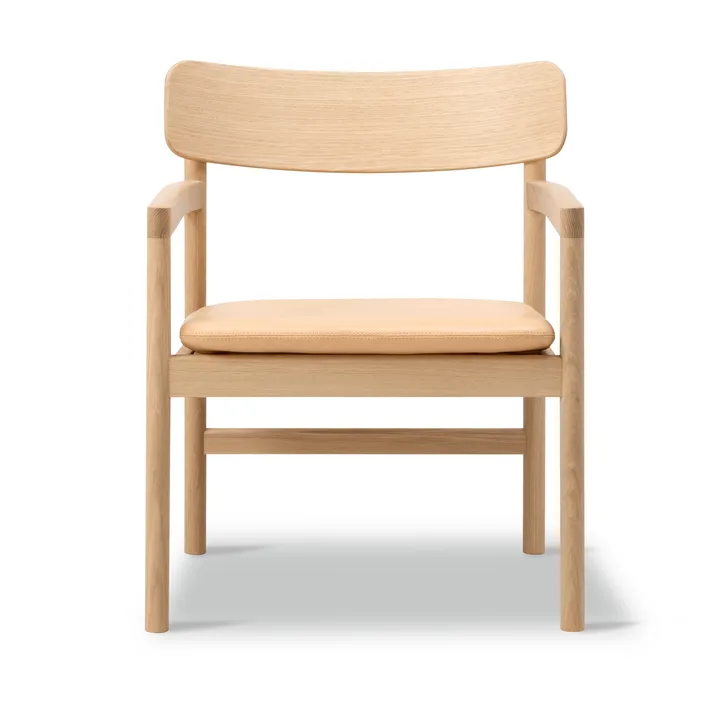 Post loungestoel - Vegeta leer-lichtgeolied eiken - Fredericia Furniture