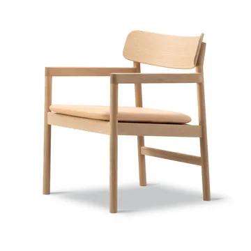 Post loungestoel - Vegeta leer-lichtgeolied eiken - Fredericia Furniture