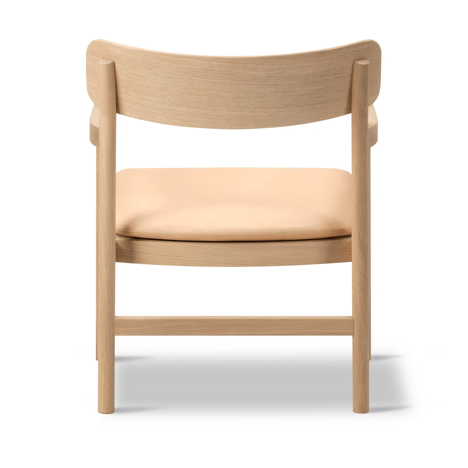 Post loungestoel, Vegeta leer-lichtgeolied eiken Fredericia Furniture
