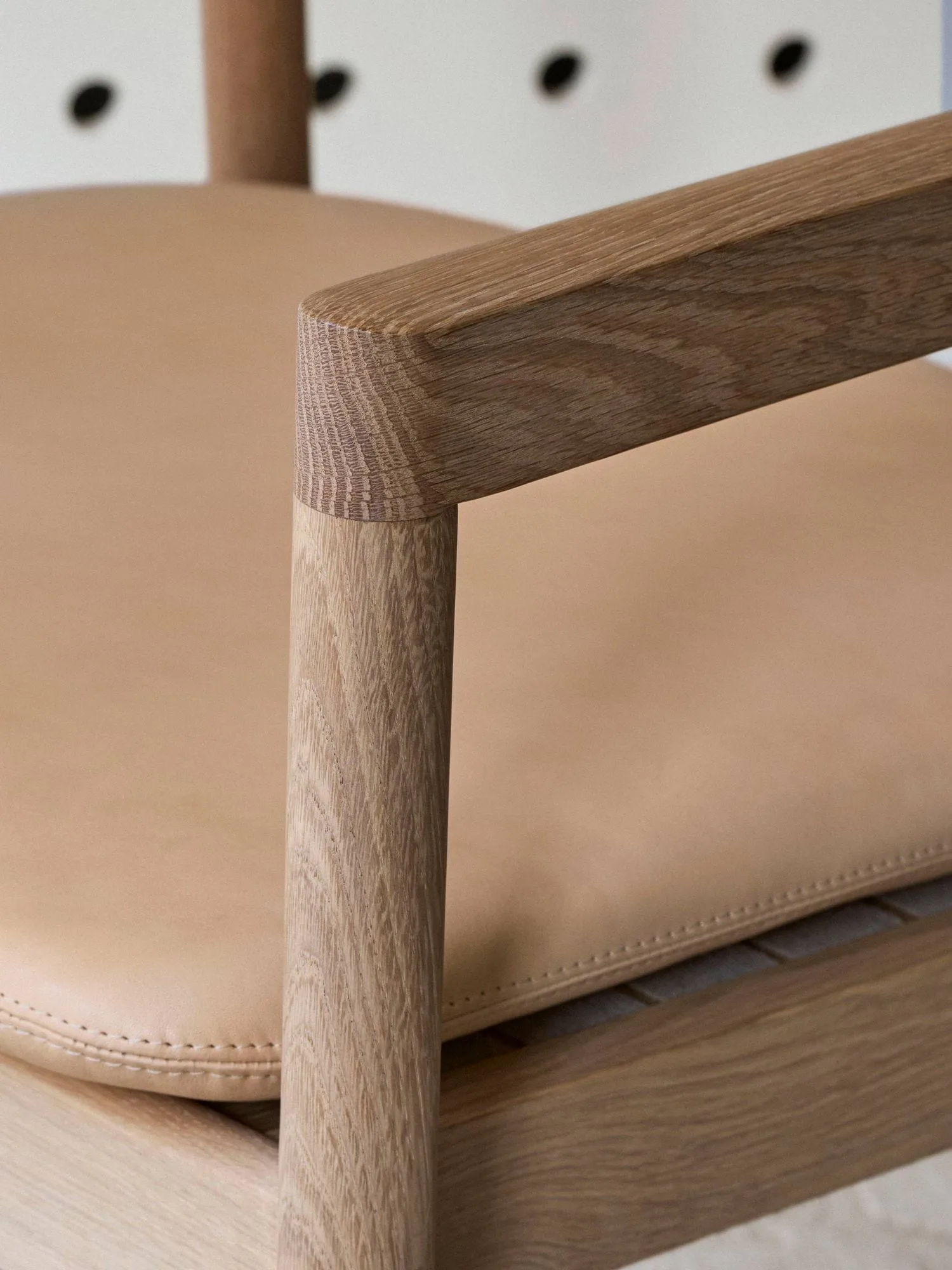Post loungestoel, Vegeta leer-lichtgeolied eiken Fredericia Furniture