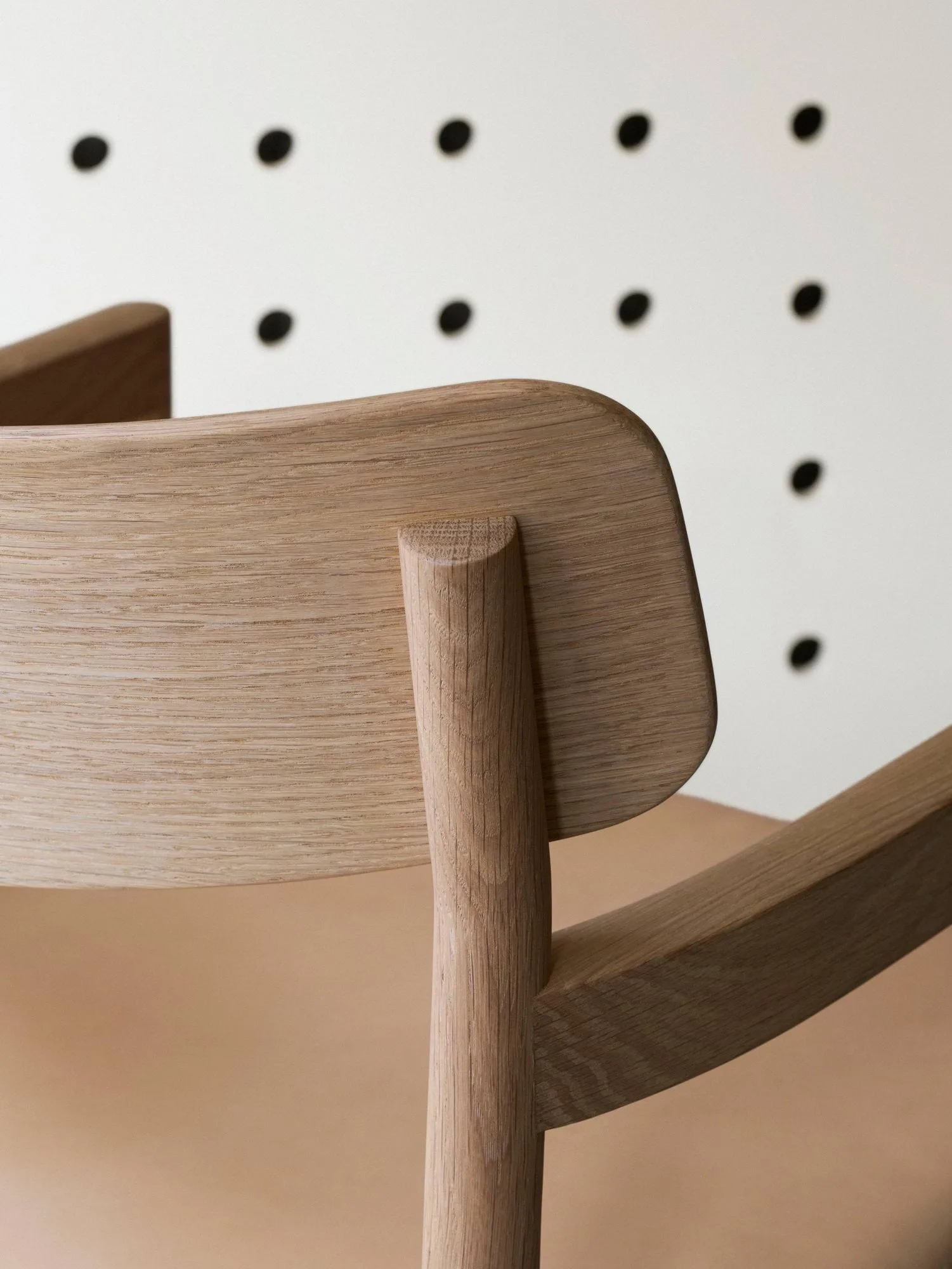 Post loungestoel, Vegeta leer-lichtgeolied eiken Fredericia Furniture