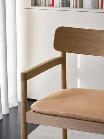 Post loungestoel - Vegeta leer-lichtgeolied eiken - Fredericia Furniture