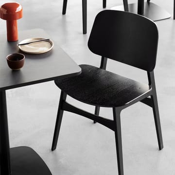 Søborg houten stoel - Zwartgelakte eik-zwartgelakt eikenstatief - Fredericia Furniture