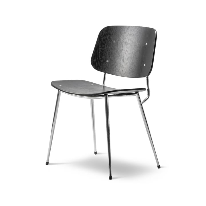 Søborg Metal stoel - Zwart-chromen frame - Fredericia Furniture