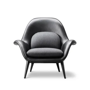 Swoon fauteuil - Leer 88 – zwart eiken – Balder 192 - Fredericia Furniture