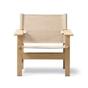 The Canvas Chair fauteuil - Canvas naturel-lichtgeolied eikenonderstel - Fredericia Furniture