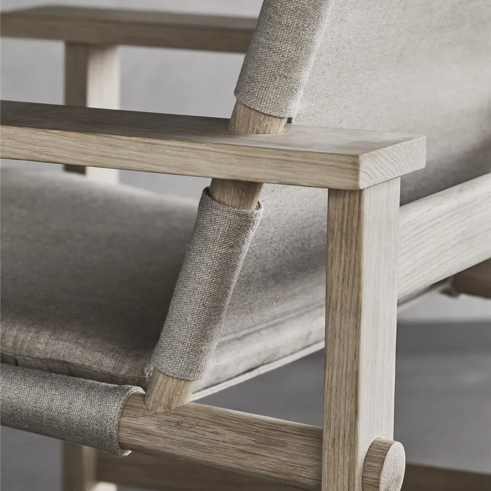 The Canvas Chair fauteuil, Canvas naturel-zepen standaard Fredericia Furniture