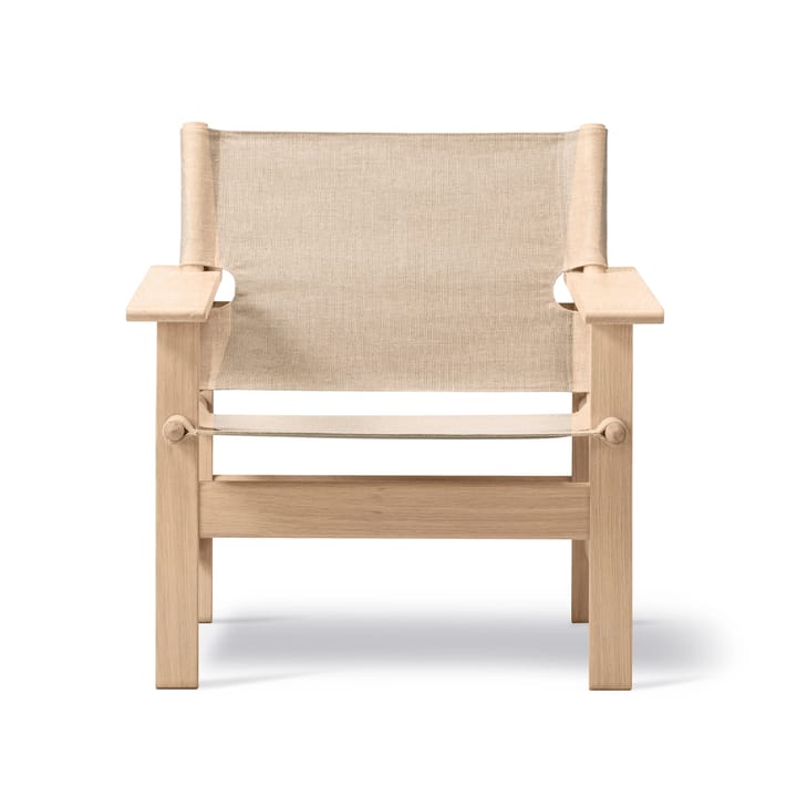 The Canvas Chair fauteuil - Canvas naturel-zepen standaard - Fredericia Furniture