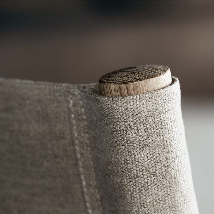 The Canvas Chair fauteuil, Canvas zwart-zwartgelakte eik Fredericia Furniture