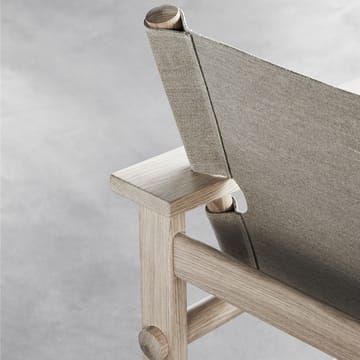 The Canvas Chair fauteuil - Canvas zwart-zwartgelakte eik - Fredericia Furniture