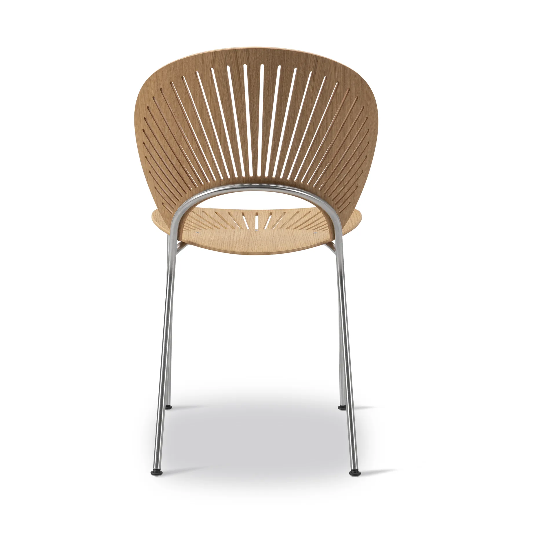 Trinidad 3398 stoel, Oiled oak-roestvast staal borstelen Fredericia Furniture