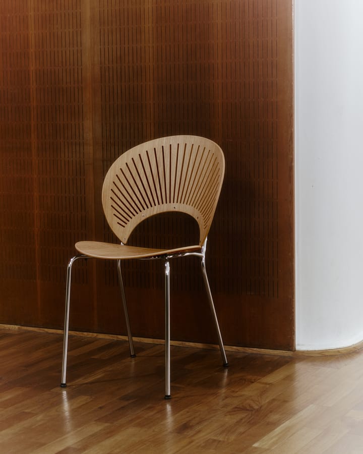 Trinidad 3398 stoel, Oiled oak-roestvast staal borstelen Fredericia Furniture