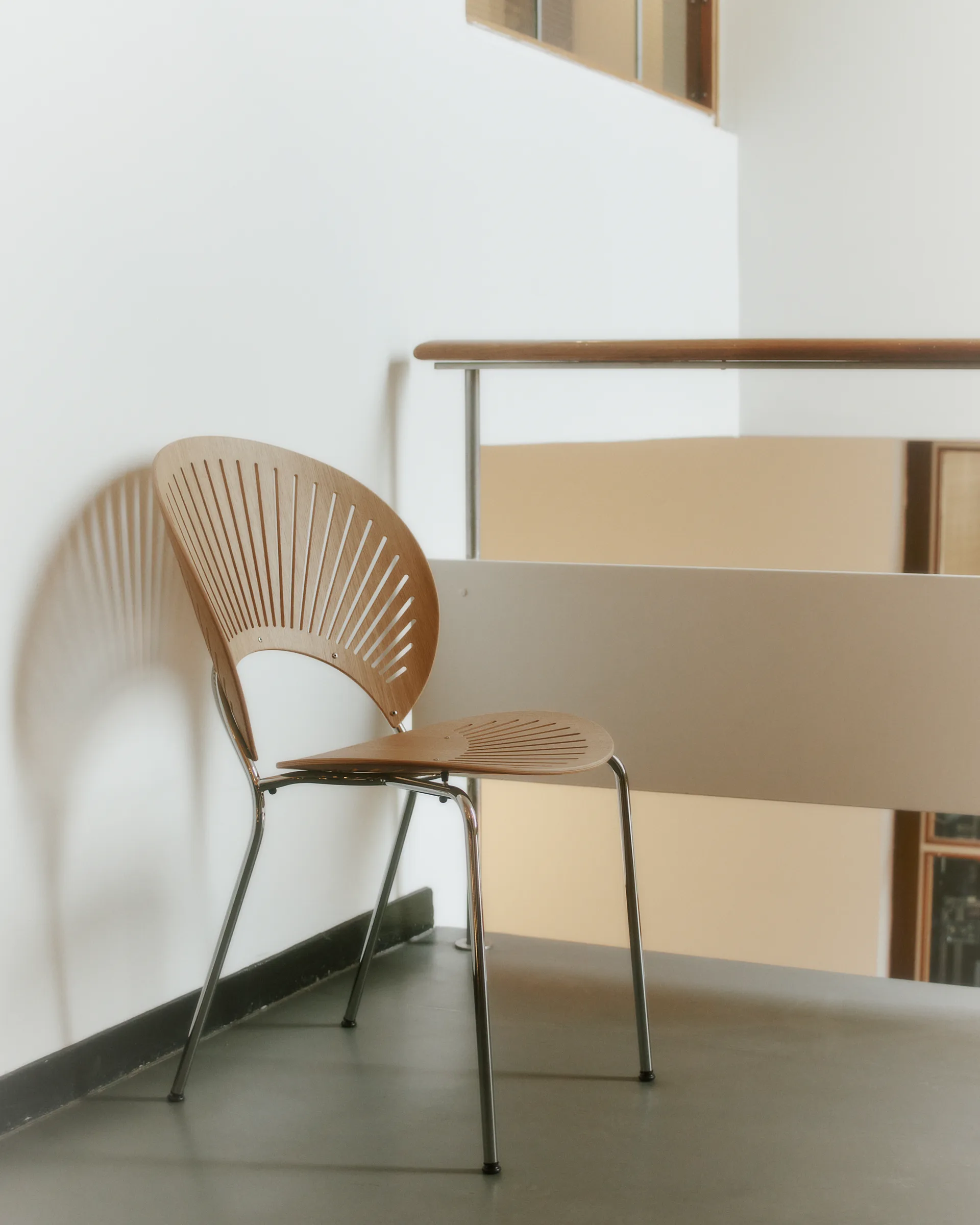 Trinidad 3398 stoel, Oiled oak-roestvast staal borstelen Fredericia Furniture