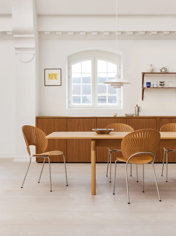 Trinidad 3398 stoel, Oiled oak-roestvast staal borstelen Fredericia Furniture