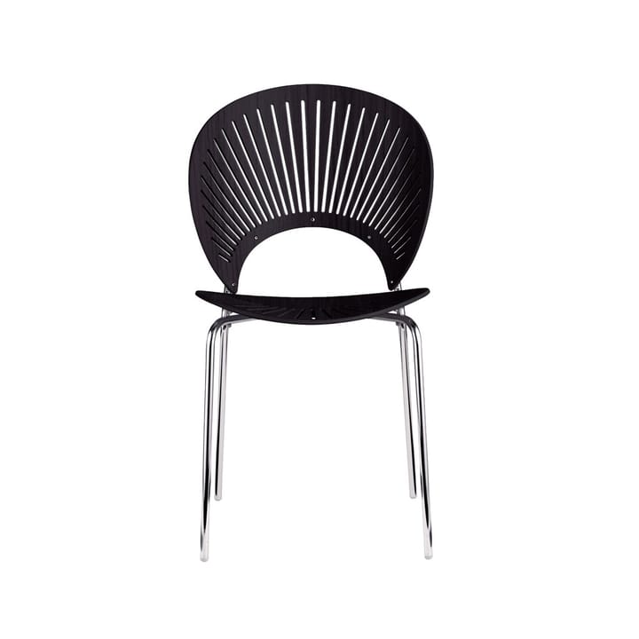 Trinidad 3398 stoel - Zwart gebeitst essen-poot chroom - Fredericia Furniture