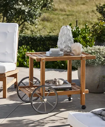 14 serveerwagen - Teak - Fri Form