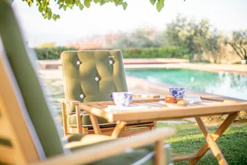 60 dienbladtafel - Teak, 59x94 cm - Fri Form