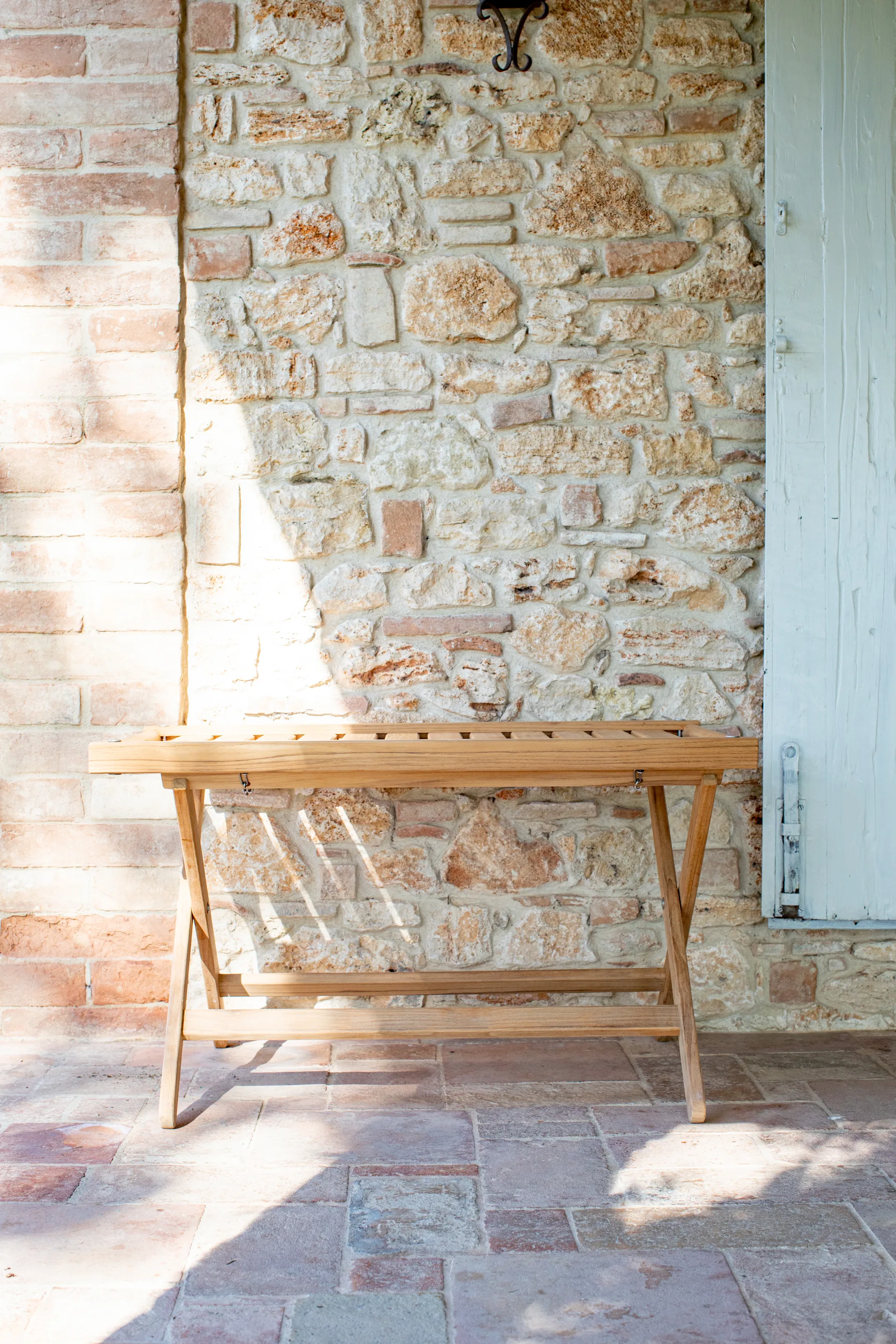 60 dienbladtafel, Teak, 59x94 cm Fri Form