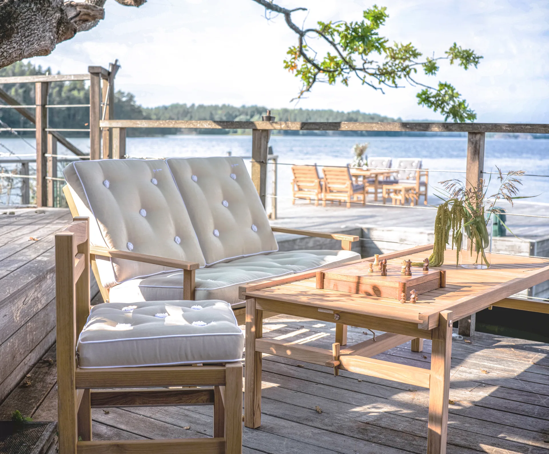 63 tafel, Teak, 150x73x51 cm Fri Form