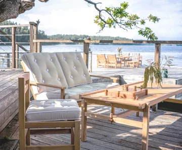 63 tafel - Teak, 150x73x51 cm - Fri Form