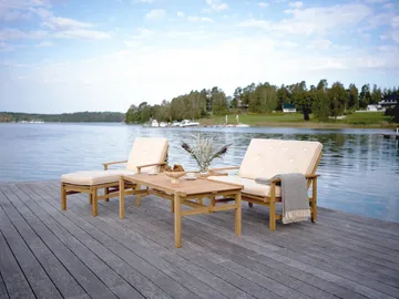 63 tafel - Teak, 150x73x51 cm - Fri Form