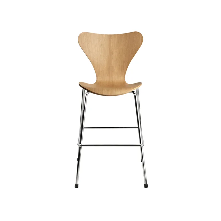 3177 Series 7 Junior kruk chroom - Lacquered oak veneer - Fritz Hansen