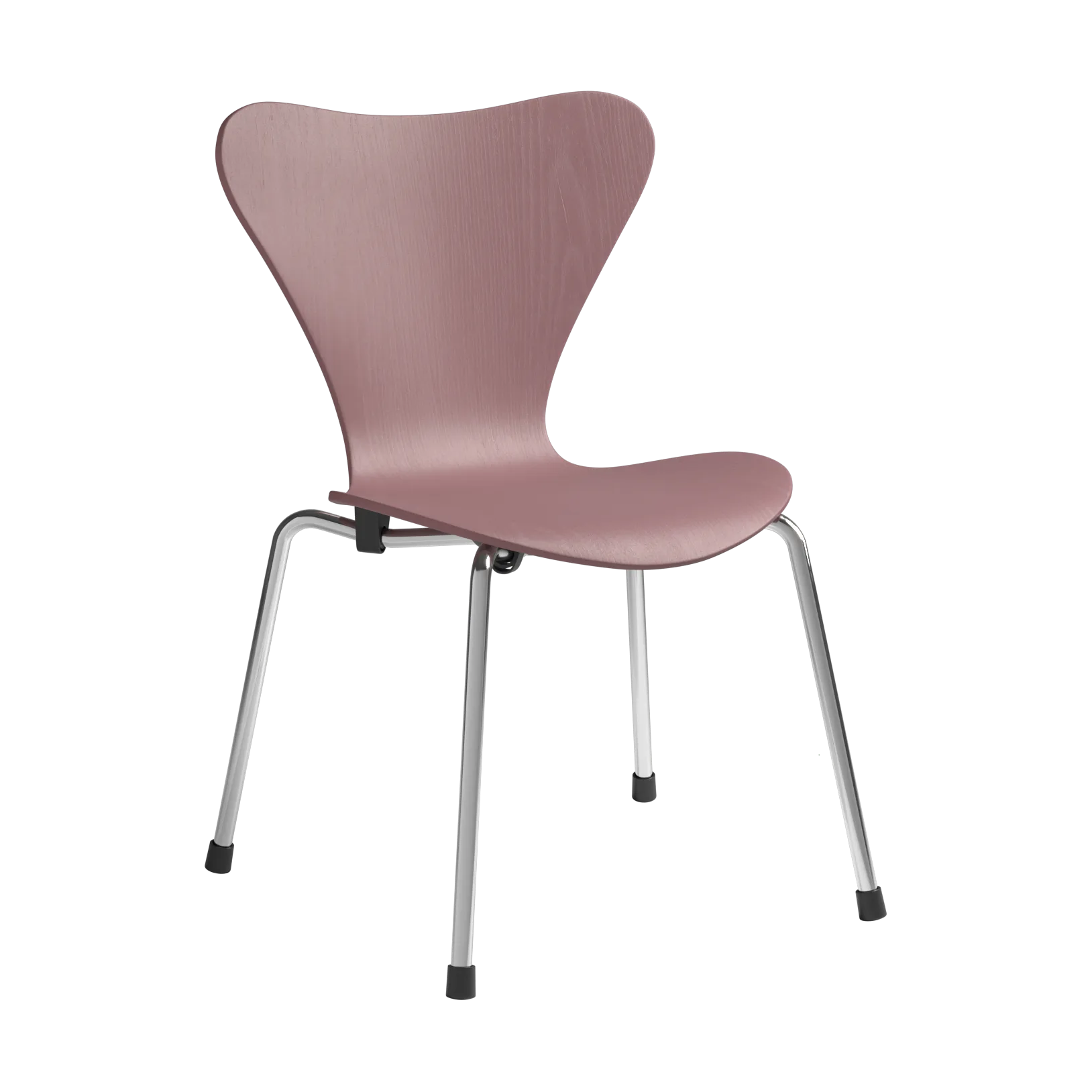3177 Series 7 kinderstoel, Wild rose geschilderde as-chroom Fritz Hansen